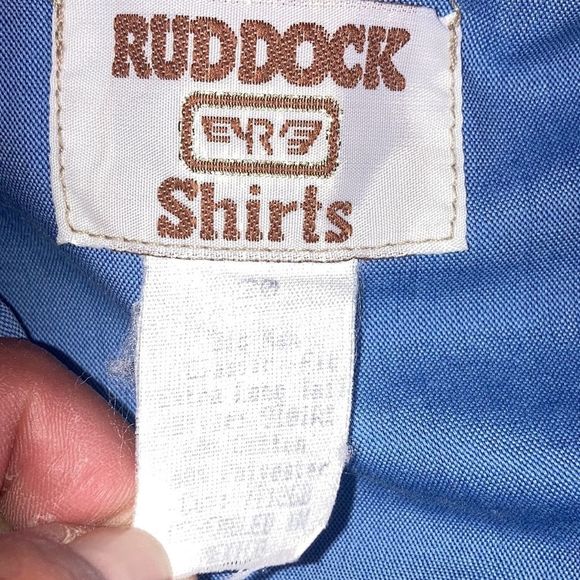 Mens Vintage Western Ruddock Pearl Snap Blue Button Down Size 30(3XL) - Picture 4 of 11